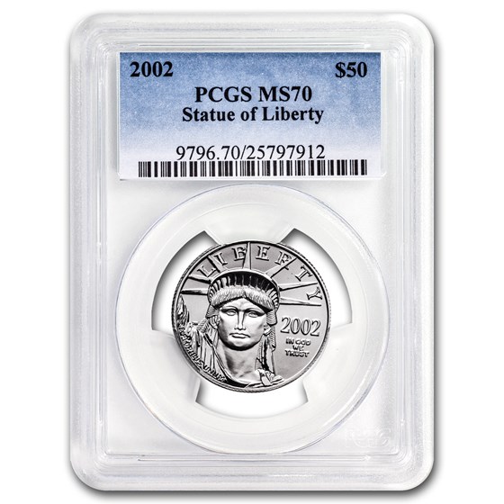 2002 1/2 oz Platinum American Eagle MS-70 PCGS 2002 1/2 oz Platinum American Eagle MS-70 PCGS
